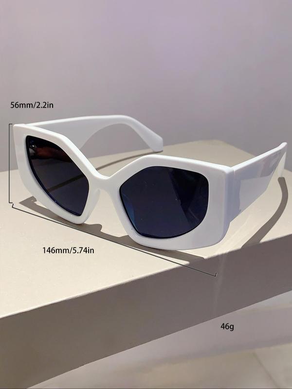 Summer Geometric Frame Sunglasses Trends 2024, New Personality Travel Accessories for Women & Men, Lightweight and Durable for Outdoor Sun Protection Glasses for Daily Use