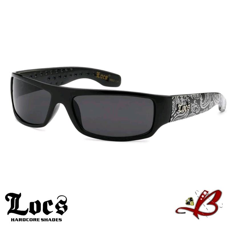 LOCS Hardcore Gangster Slim Bandana Shades Flat Top OG Cholo ClassicSunglasses in Multiple Colors | Original & Authentic Locs