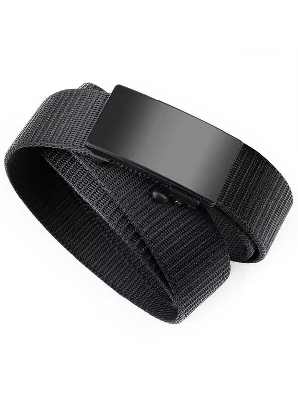 Men's Automatic Buckle Tape Belt, Adjustable Tape Belt, Portable Sportive Belt, Fashionable Waistband for Outdoor Sports, Casual Waistband for Jeans Trousers