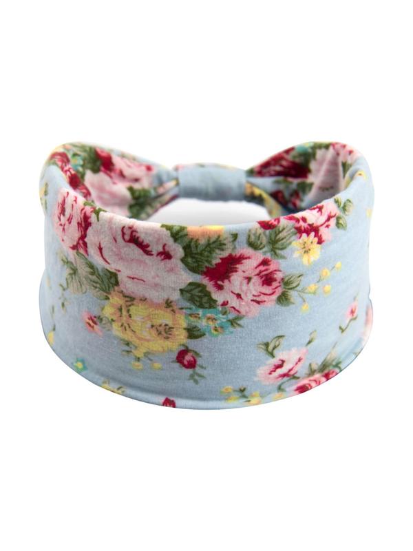 Women's Floral Print Sports Hair Band, Boho Fashion Breathable Elastic Hair Band, Sports Hair Band for Women & Girls, Hair Accessories for Gym Workout