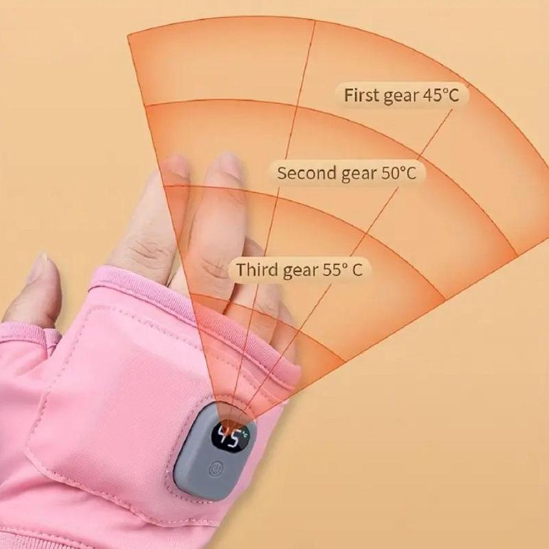 Portable Heating Gloves, 1 Box Rechargeable Hand Warmer with Digital Display, Heated Gloves with 3 Temperature Modes for Home Use