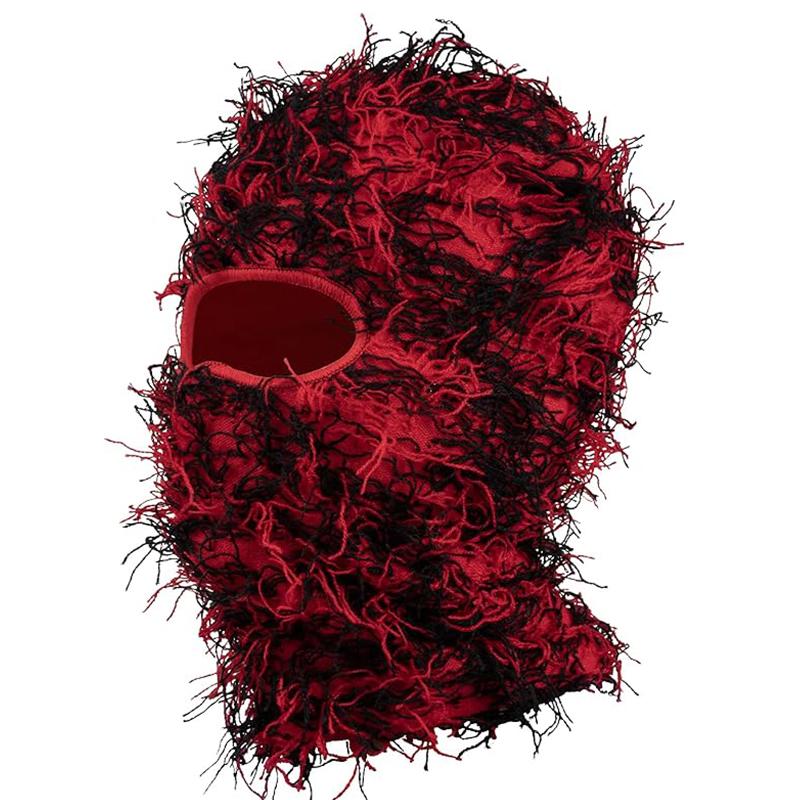 Balaclava Distressed Ski Mask,Knitted Full Face Mask Beanie Cap Winter Neck Warmer for Men Women One Size Fits All