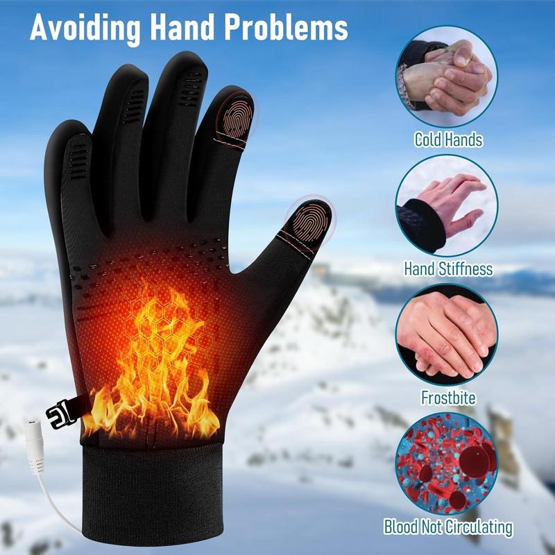 USB Heated Gloves, 1 Pair All-finger Hand Warmer, Double-sided Heating Hand Warmer, Winter Outdoor Skiing Gifts Biking Hiking, Christmas Gift