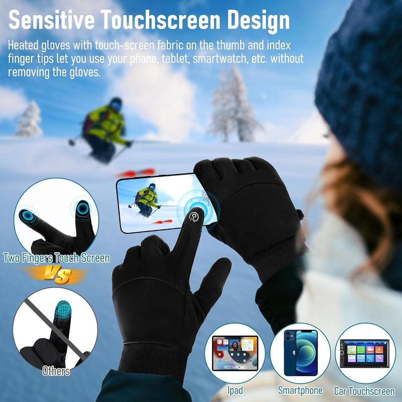 USB Heated Gloves, 1 Pair All-finger Hand Warmer, Double-sided Heating Hand Warmer, Winter Outdoor Skiing Gifts Biking Hiking, Christmas Gift