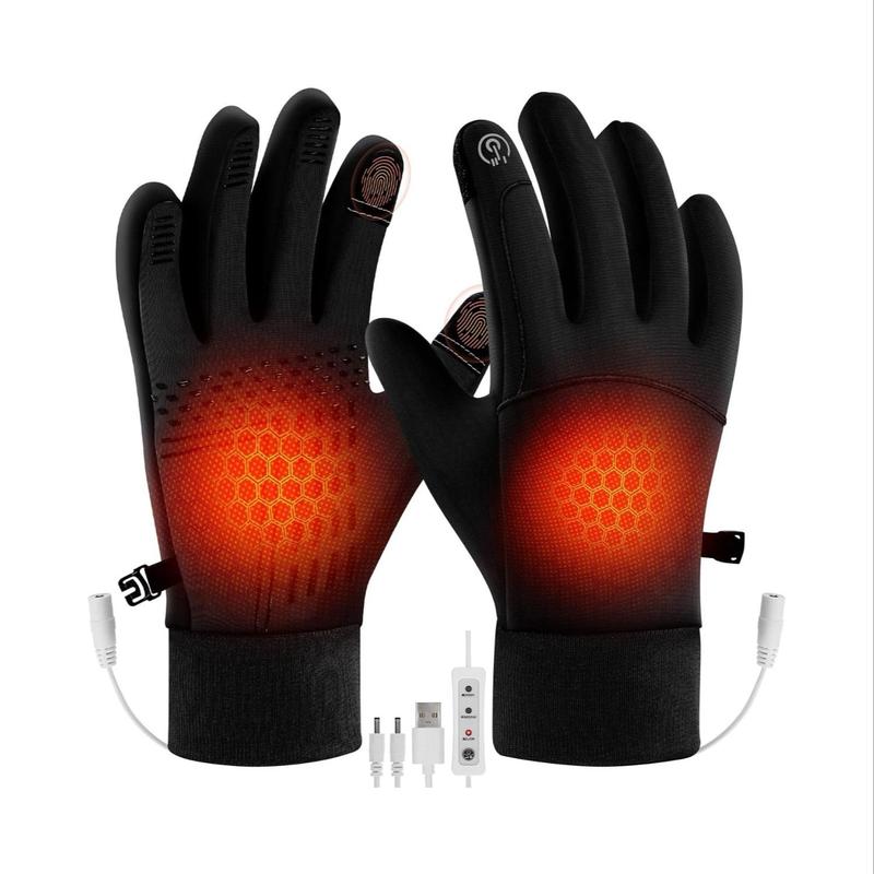 USB Heated Gloves, 1 Pair All-finger Hand Warmer, Double-sided Heating Hand Warmer, Winter Outdoor Skiing Gifts Biking Hiking, Christmas Gift