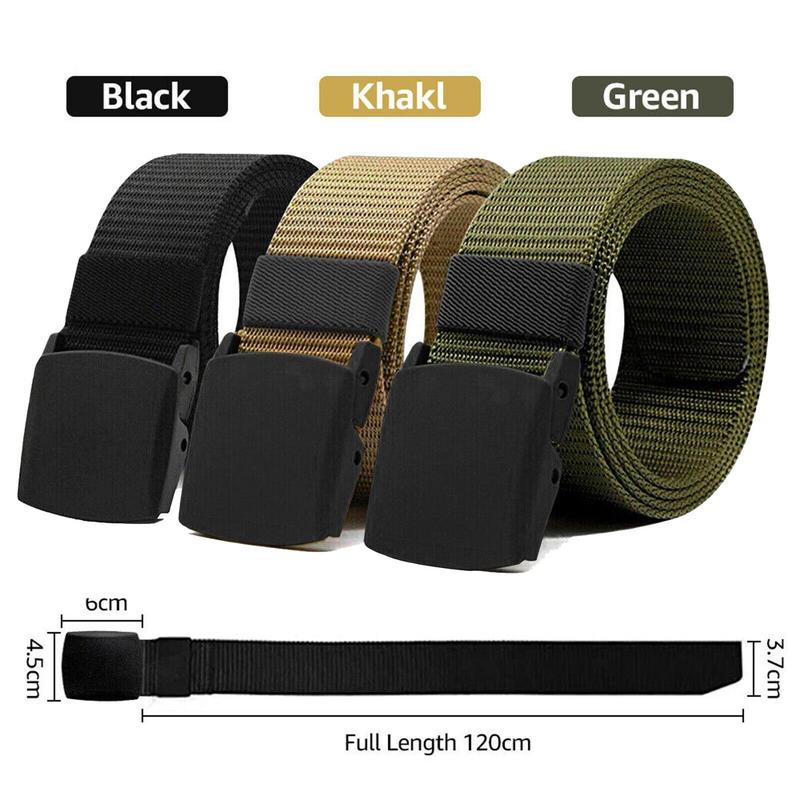 Men's Tactical Military Army Belt - Nylon Canvas Belt with Cam Buckle