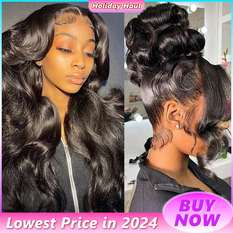 360 Full Lace Frontal Human Hair Wig Pre Plucked 30 Inch Brazilian Hair Body Wave 13x4 HD Transparent Lace Front Wigs For Women