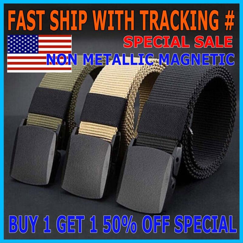 Men's Tactical Military Army Belt - Nylon Canvas Belt with Cam Buckle