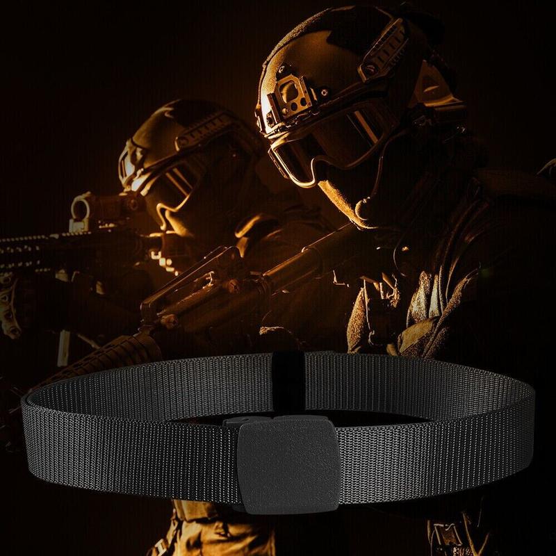 Men's Tactical Military Army Belt - Nylon Canvas Belt with Cam Buckle