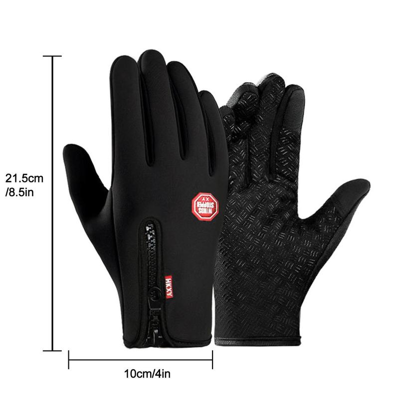 Winter Warm Touch Screen Gloves, 1 Pair Sports Gloves, Outdoor Cycling Gloves, Sports & Outdoor Accessories for Men & Women, Christmas Gift