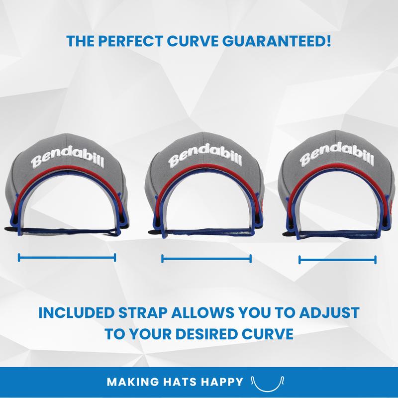 Bendabill Pro Hat Brim Bender  - The Perfect Curve Guaranteed - Adjustable Shaper Hat Curving Band - PERFECT CURVE GUARANTEED!