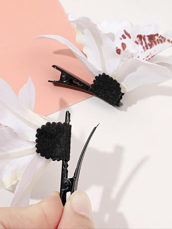 Boho Artificial Peony Flower Design Hair Clip, Fashionable Hair Accessories for Women & Girls, Casual Versatile Hair Accessories for Daily Wear