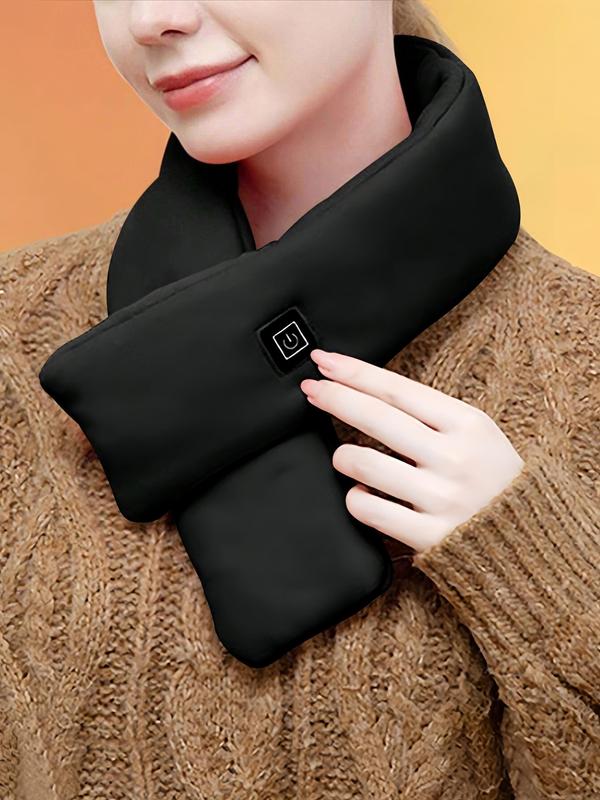 Solid Color USB Rechargeable Heated Scarf, 2024 New Style Unisex Casual Soft Warm Scarf for Fall & Winter, Fashion Accessories for Men & Women