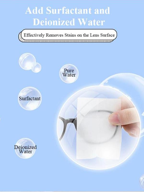 Glasses Cleaning Wipes, Disposable Glasses Cloth Wipes, Eyewear Cleaning Paper Wipes, Clean Glasses And Mobile Phone Screens And Lenses