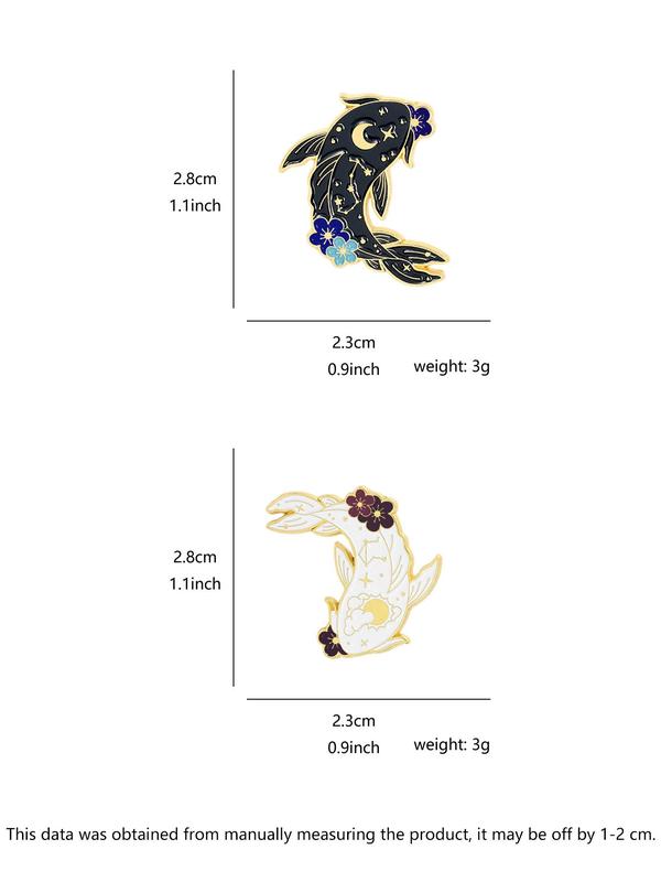 Cute Cartoon Fish Design Brooch, Fashionable Enamel Pin Suitable for Backpacks, Jeans, Scarves, Hats Decoration, Casual Alloy Jewelry for Men & Women