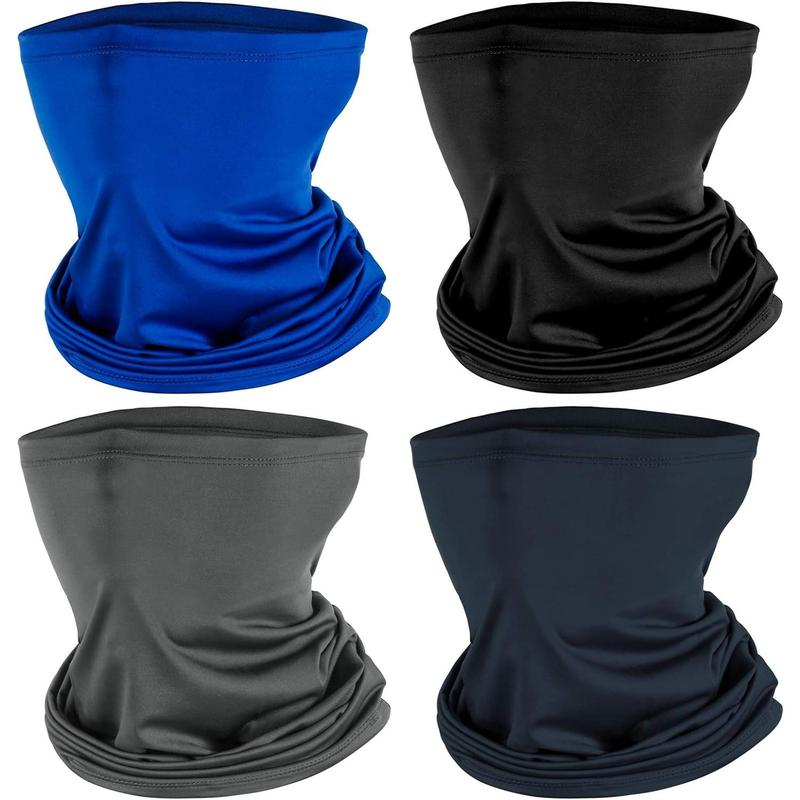 4 Pack Neck Gaiter Face Mask : Balaclava Mask & Bandana Headband for Men Women