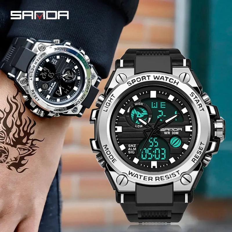 Men's Multi-Functional Military Style Digital Watch by SANDA: Waterproof and Fashionable for 2020