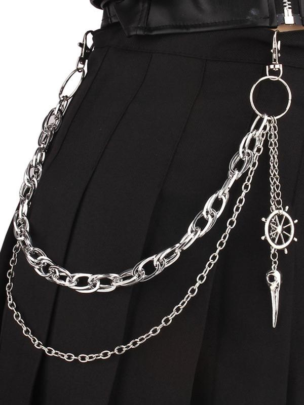 Punk Style Beak Design Pants Chain, Fashionable Layered Chain Decor Pants Belt for Women & Men, Trendy All-match & Exquisite Clothes Accessories for Daily & Party Decoration