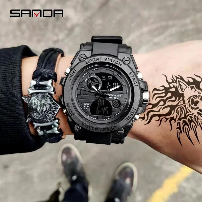 Men's Multi-Functional Military Style Digital Watch by SANDA: Waterproof and Fashionable for 2020