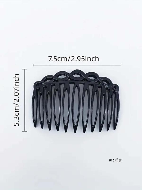 4pcs Vintage Twist Hair Comb, Casual Hair Accessories for Women