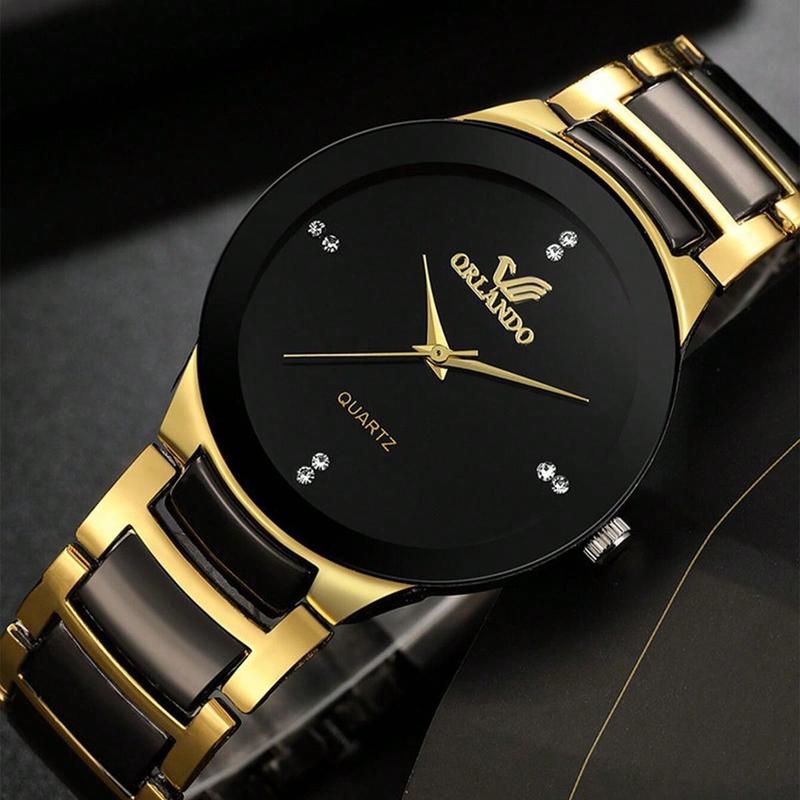 1 count Fashion Simple Digital Scale Steel Band Quartz Watch Men's Watch Gift To Friends Father's Day Gift