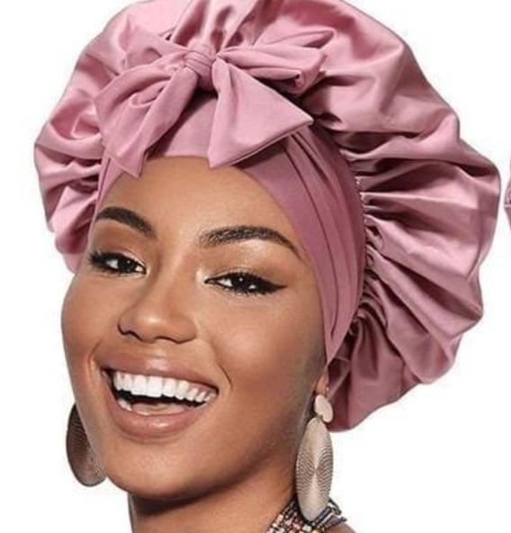 Combo 3 of Satin Bonnet Silk Bonnet for Sleeping Hair Bonnet with Tie Band Head Wrap Bonnets for Black Women Curly Natural Hair