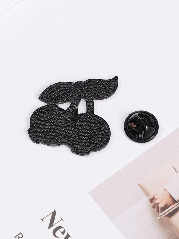 Cute Cherry & Skull Design Brooch, Fashion Alloy Badge for Clothes, Creative Alloy Accessories for Women & Men