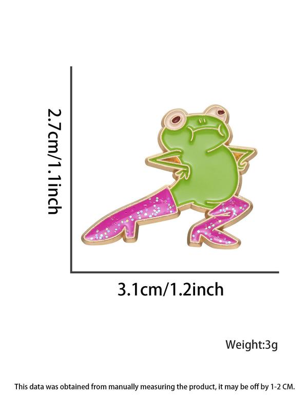 Cute Cartoon Frog Design Brooch, Fashion Brooch for Women & Men, Enamel Pin Suitable for Backpacks, Jeans, Scarves, Hats Decoration