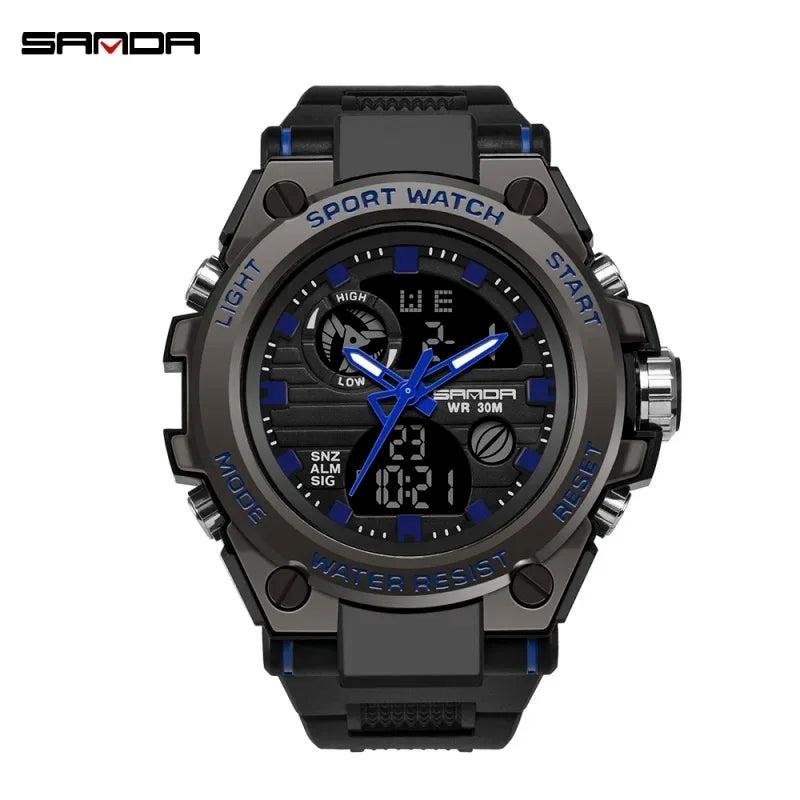 Men's Multi-Functional Military Style Digital Watch by SANDA: Waterproof and Fashionable for 2020