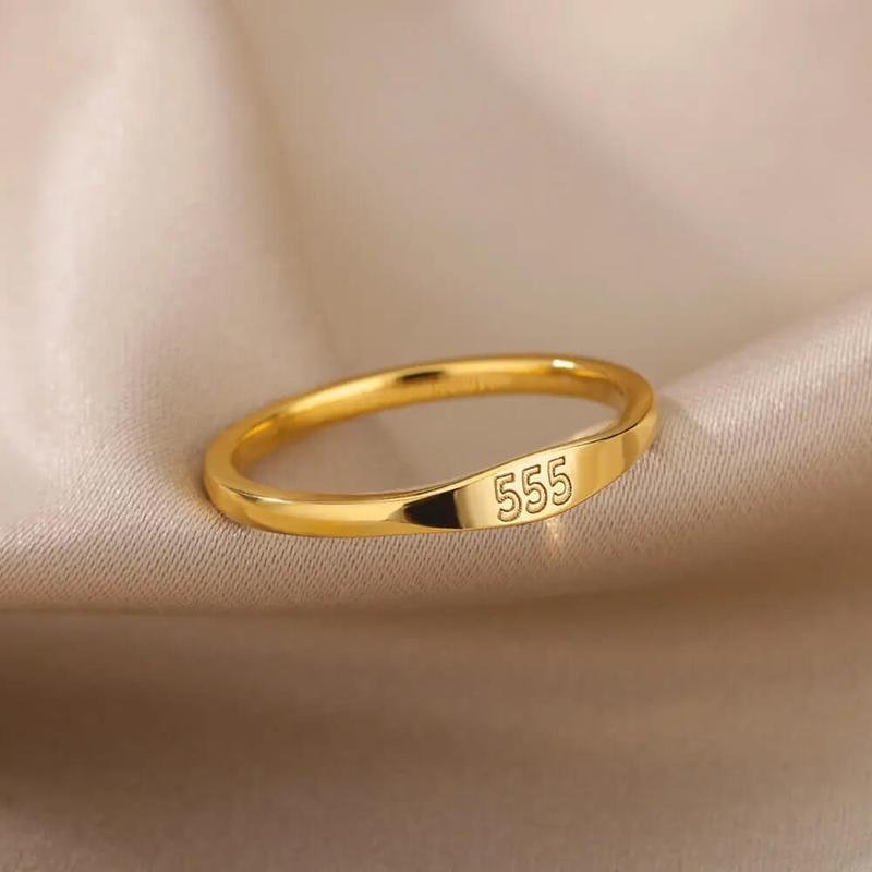 Dainty Angel Number Ring 111 222 333 444 555 666 777 888 999