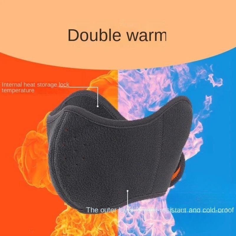 Women&Men Outdoor Thermal Mask Autumn and Winter Cycling Windproof and Cold Ear Protection 2-in-1 Breathable