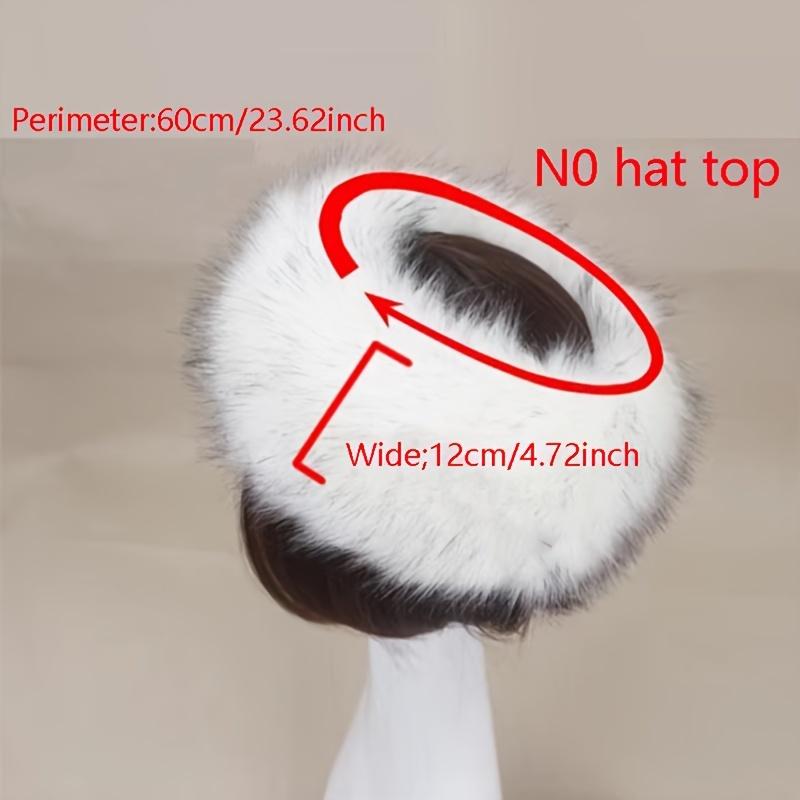 Fashion Imitation Leather Fur Headband-Women's Warm Polyester Winter Hat, Non-Stretch, Hand Wash, Fashion Forward Design with Plush Lining and Soft Ear Protection