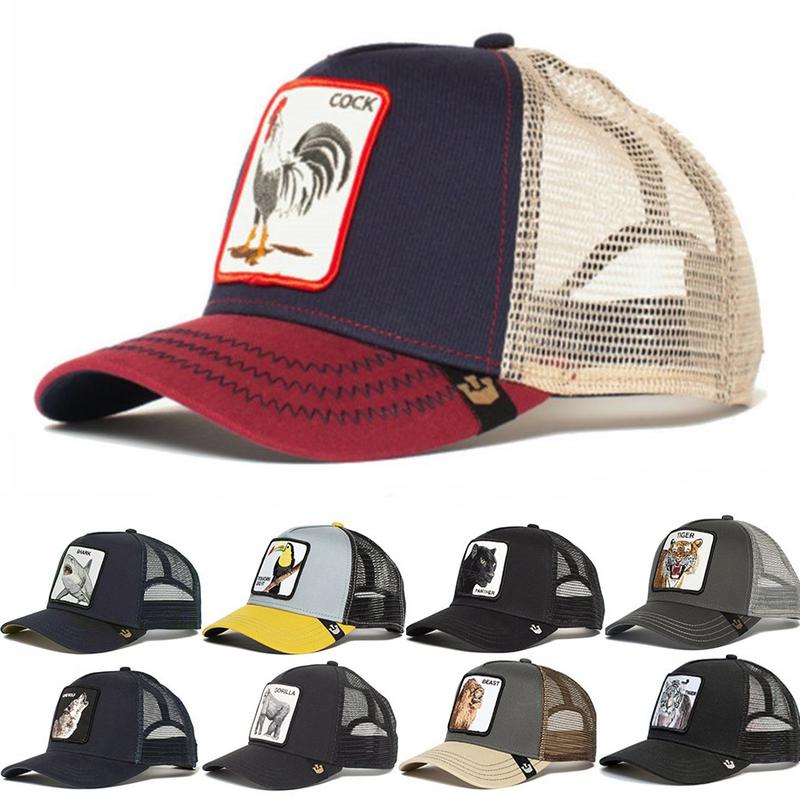 Lone wolf-summer mesh hat, anime baseball cap, bear, Tiger, freedom, Paner, truck driver hat, shark, dad, clean menu snapback