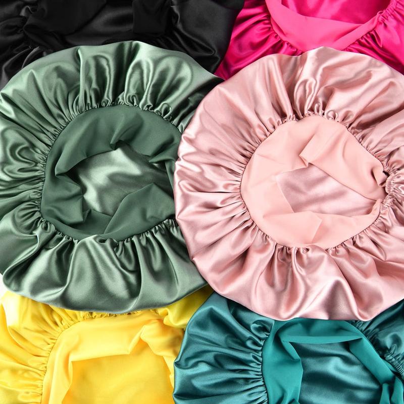 Combo 3 of Satin Bonnet Silk Bonnet for Sleeping Hair Bonnet with Tie Band Head Wrap Bonnets for Black Women Curly Natural Hair