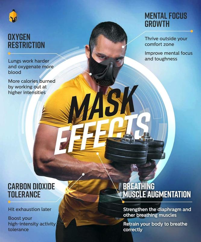 High Altitude Mask - Simulate High Altitudes - for Gym, Cardio, Fitness, Running, Endurance and HIIT Training [16 Breathing Levels]