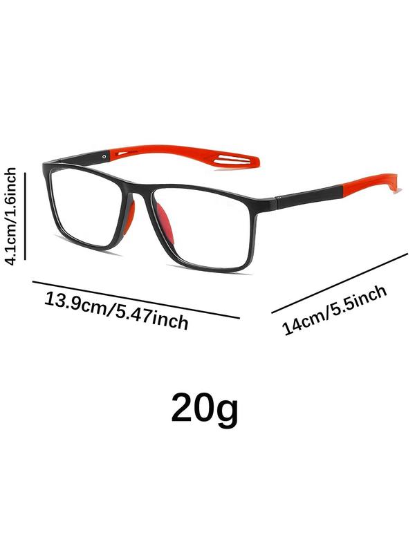 Square Color Block Clear Lenses Eyeglasses for Everyday Use, Basic Eyeglasses for Work, Daily Clothing Decor, Perfect for Student with Lens Cleaning Cloth Case