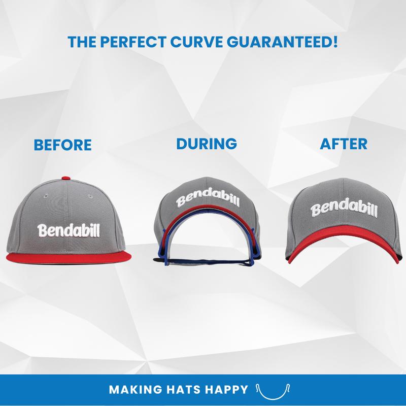 Bendabill Pro Hat Brim Bender  - The Perfect Curve Guaranteed - Adjustable Shaper Hat Curving Band - PERFECT CURVE GUARANTEED!