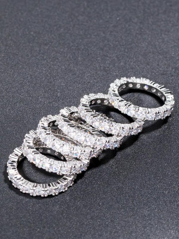 Elegant Rhinestone Decorated Ring, Fashion Accessories for Women & Men, Trendy All-match & Exquisite Jewelry for Birthday Gift