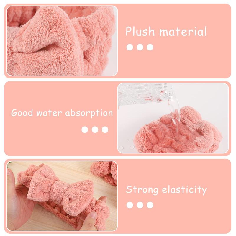 3 Pack Spa Headband Wrist Washband Scrunchies Cuffs for Washing Face Towel Wristbands Hair Headband Face Wash Wristband for Women Girls Makeup