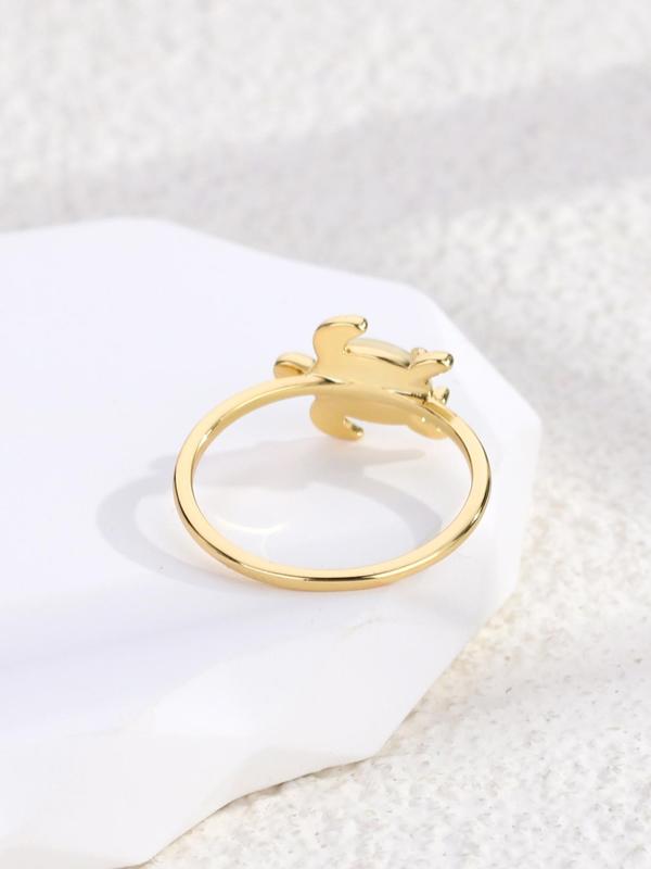 Cute Turtle Design Ring, Fashionable Jewelry for Women & Girls, Fashion Jewelry for Party, Daily Clothing Decor, Trendy All-match & Exquisite Jewelry for Birthday Gift