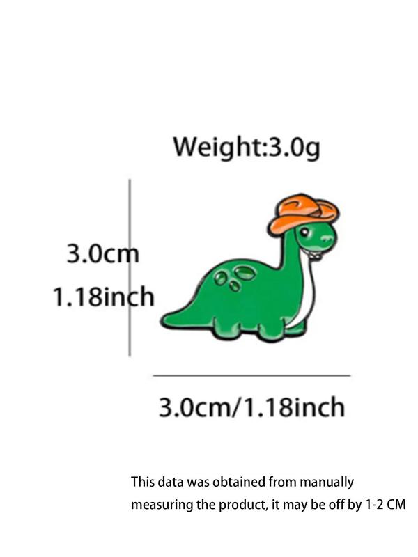 Summer Cartoon Dinosaur Design Brooch, Cute Animal Badge for Men & Women, Enamel Pin Suitable for Backpacks, Jeans, Scarves, Hats Decoration