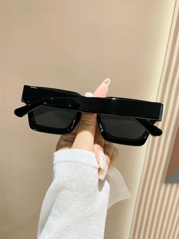 1 Pair Simple Sunglasses for Everyday Use, Summer Square Frame Fashion Sunglasses, Travel Accessories for Streetwear