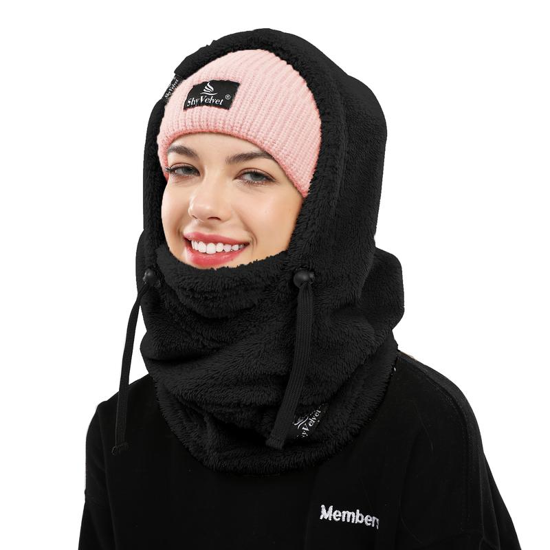 Shy Velvet Balaclava Wind-Resistant Winter Face Mask,Fleece Ski Mask for Men and Women,Warm Face Cover Hat Cap Scarf