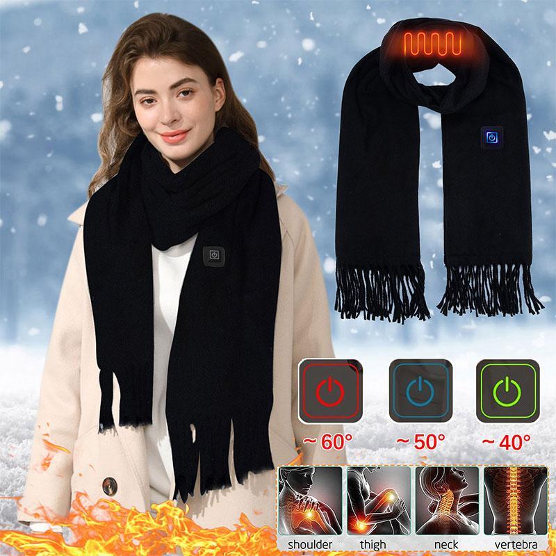 Plug-and-Play Heated Scarf, Electric Heating Scarf with Neck Heating Pad, Soft Warm Neck Scarf for Men & Women, Winter Gifts