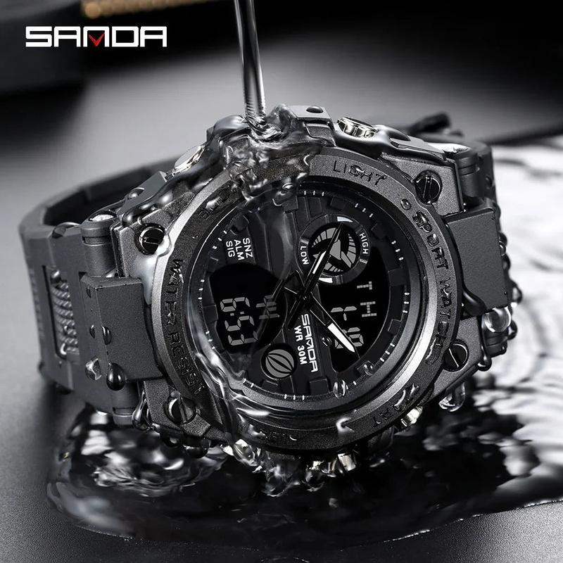 Men's Multi-Functional Military Style Digital Watch by SANDA: Waterproof and Fashionable for 2020