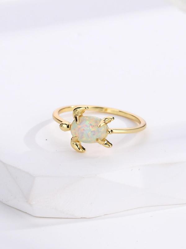 Cute Turtle Design Ring, Fashionable Jewelry for Women & Girls, Fashion Jewelry for Party, Daily Clothing Decor, Trendy All-match & Exquisite Jewelry for Birthday Gift