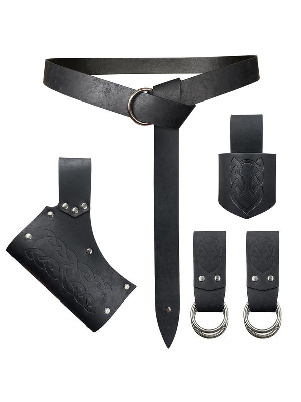 Punk Style Belt Set, Studded Decor D-ring Belt & Sword Cover Set, Fashion Accessory Set for Daily Clothing Decor, Trendy All-match & Exquisite Belt Set for Birthday Gift