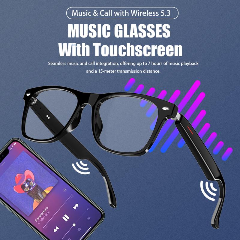 Wireless Smart Glasses, Multifunctional Wireless Smart Glasses Headphones, Fashion Long Battery Life Smart Sunglasses for Driving, Cycling, Outdoor, Smart Glasses for Men & Women music playback Smart Glasses