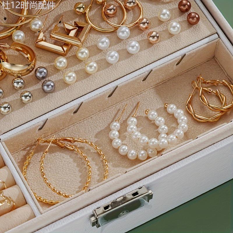 86pcs set Elegant Vintage Jewelry Set, Multi-Layer Necklaces, Earrings, Rings, 4-in-1 Combo For Women, Ideal For Daily, Commute, Mother's Day, Valentine's Gift (Box Not Included)