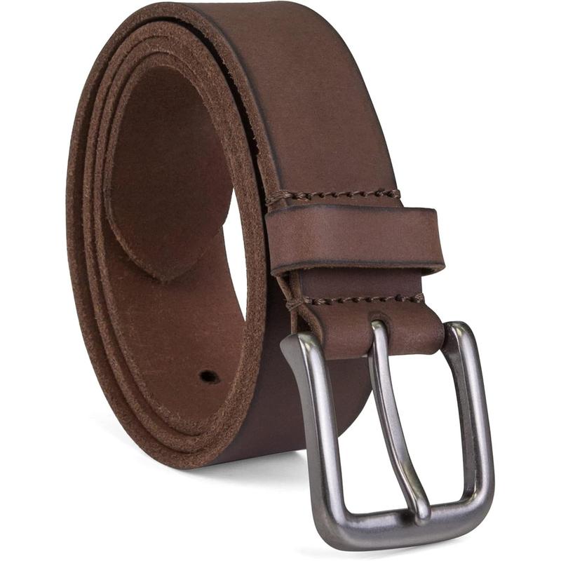 Men's 35mm Classic Buckle Leather Belt for Jeans